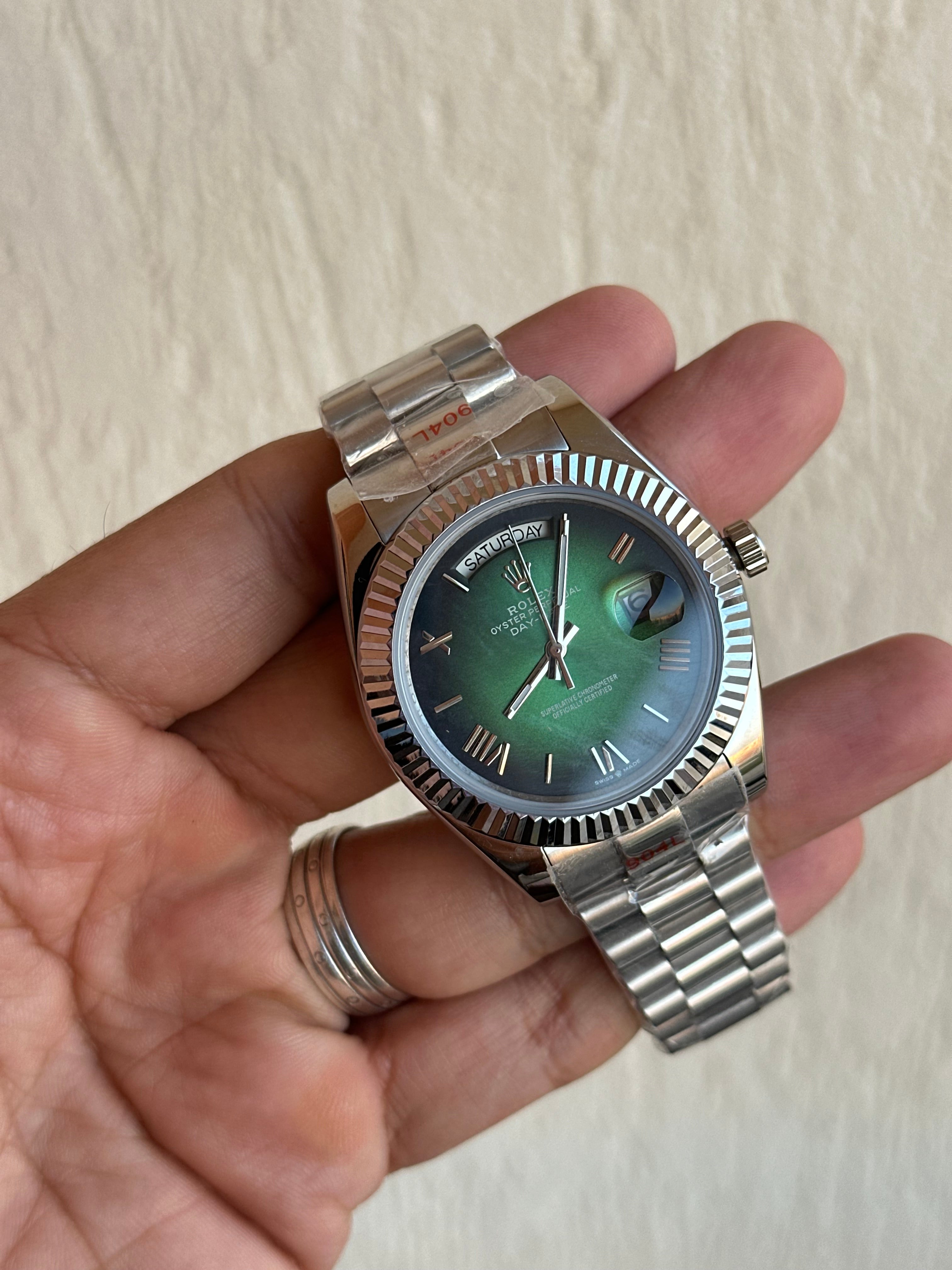 Rolex Day-Date Green-Hombre Dial