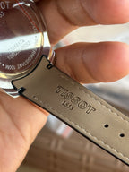Tissot Chronograph Black Dial leather strap