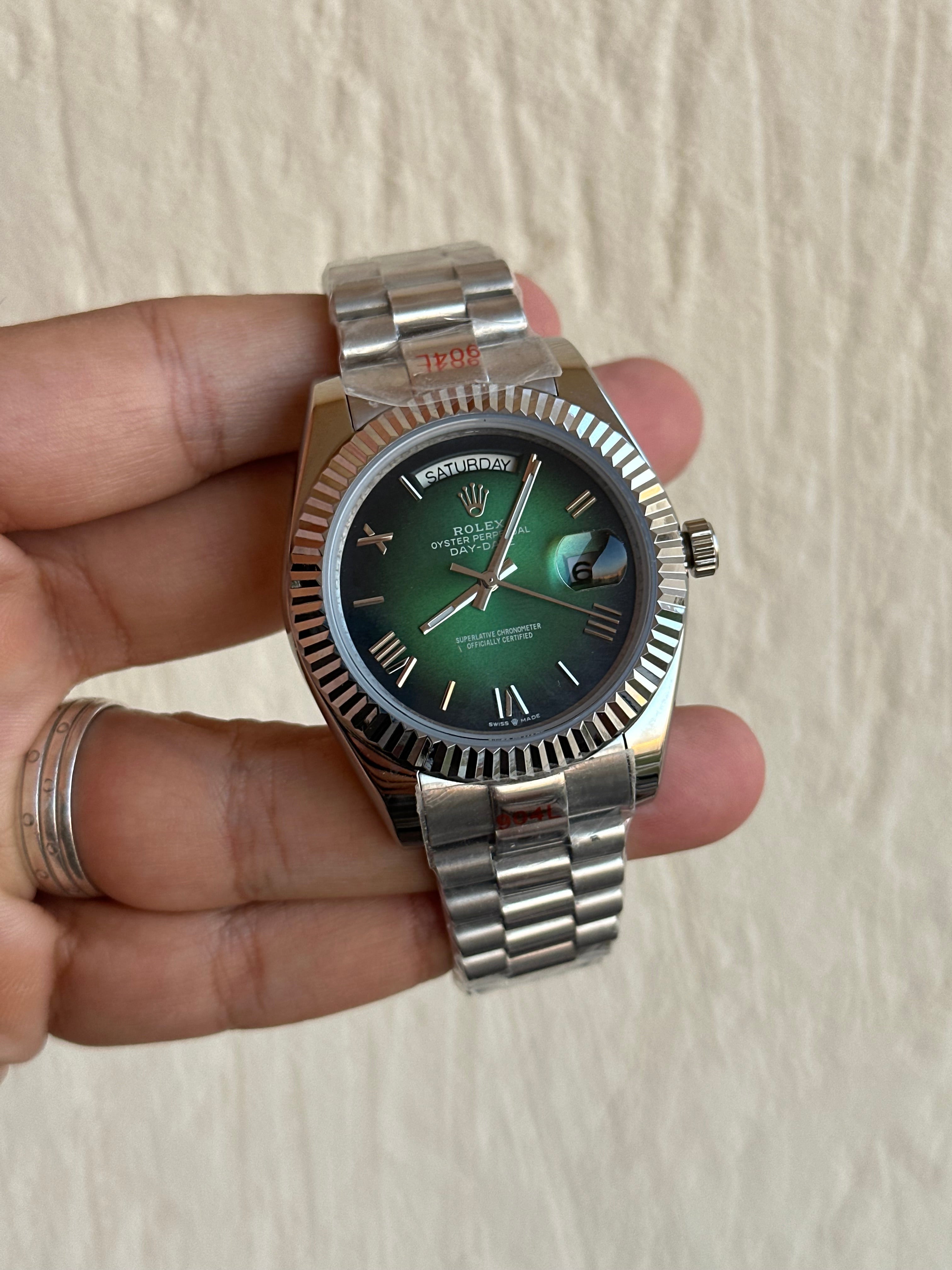 Rolex Day-Date Green-Hombre Dial