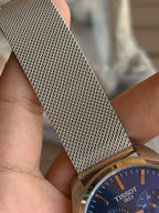 Tissot Chronograph Blue Dial Mesh Bracelet