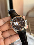 Tissot Chronograph Black Dial leather strap