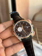 Tissot Chronograph Black Dial leather strap