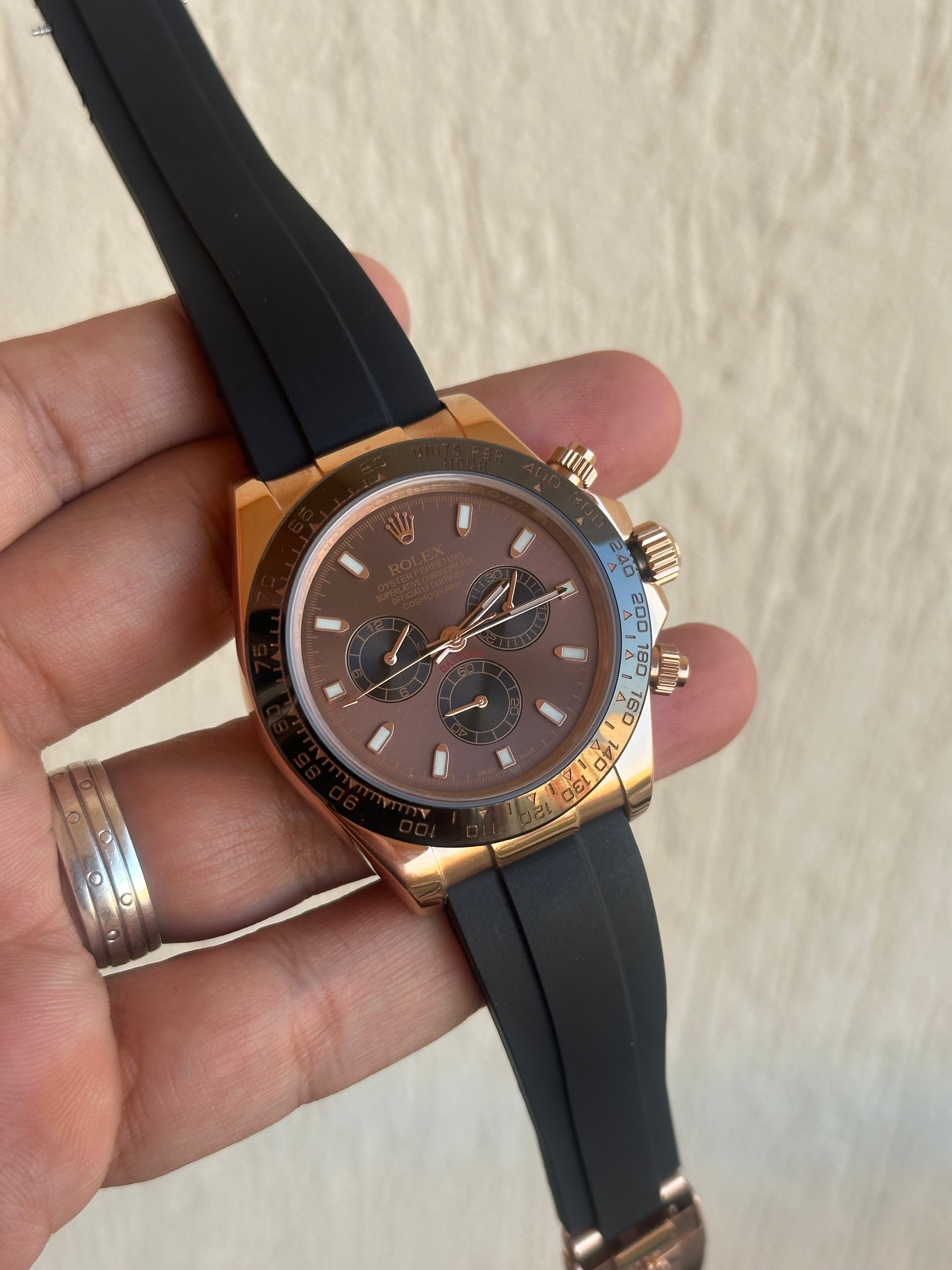 Rolex Cosmograph Daytona Oysterflex Chocolate Dial For Men