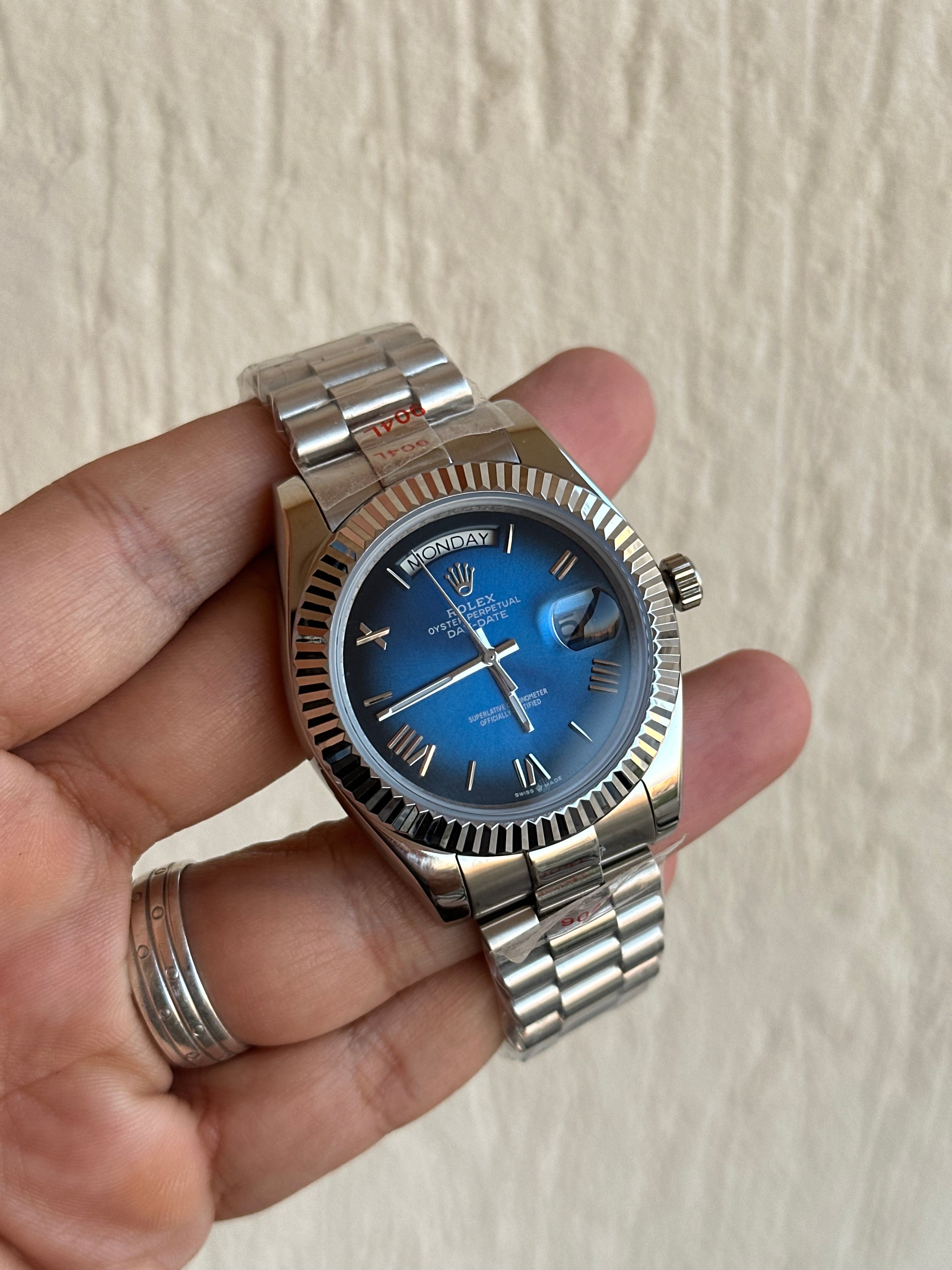 Rolex Day-Date Blue-Hombre Dial