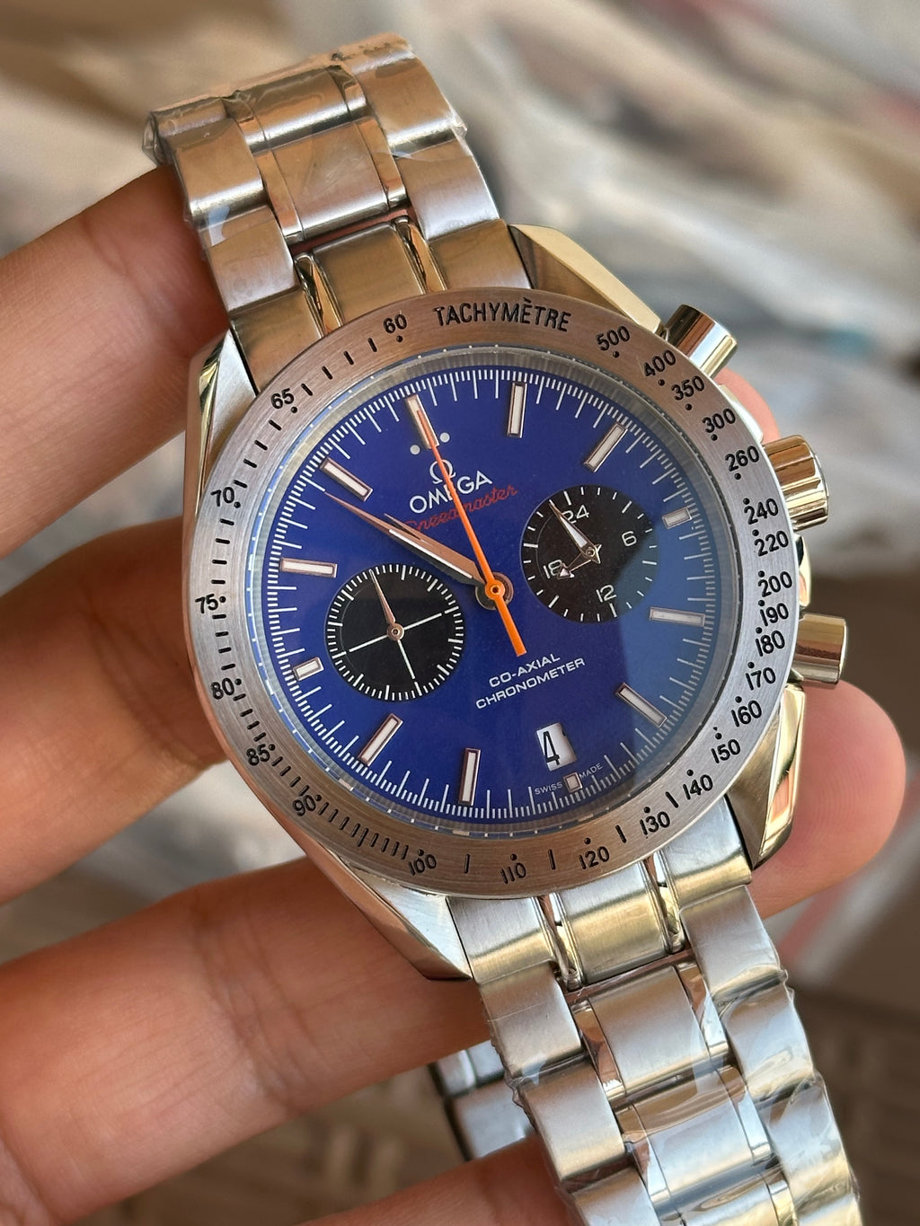 Omega Speedmaster Chronograph Blue Dial