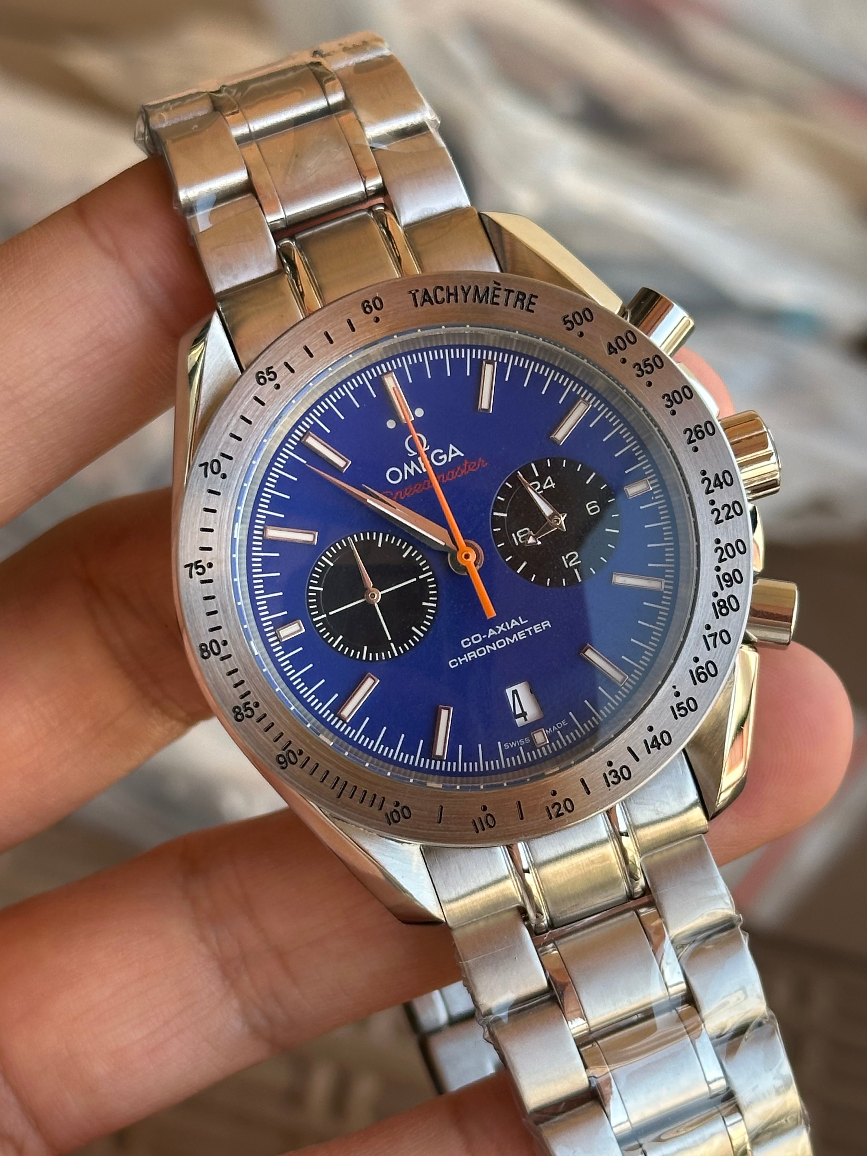 Omega Speedmaster Chronograph Blue Dial
