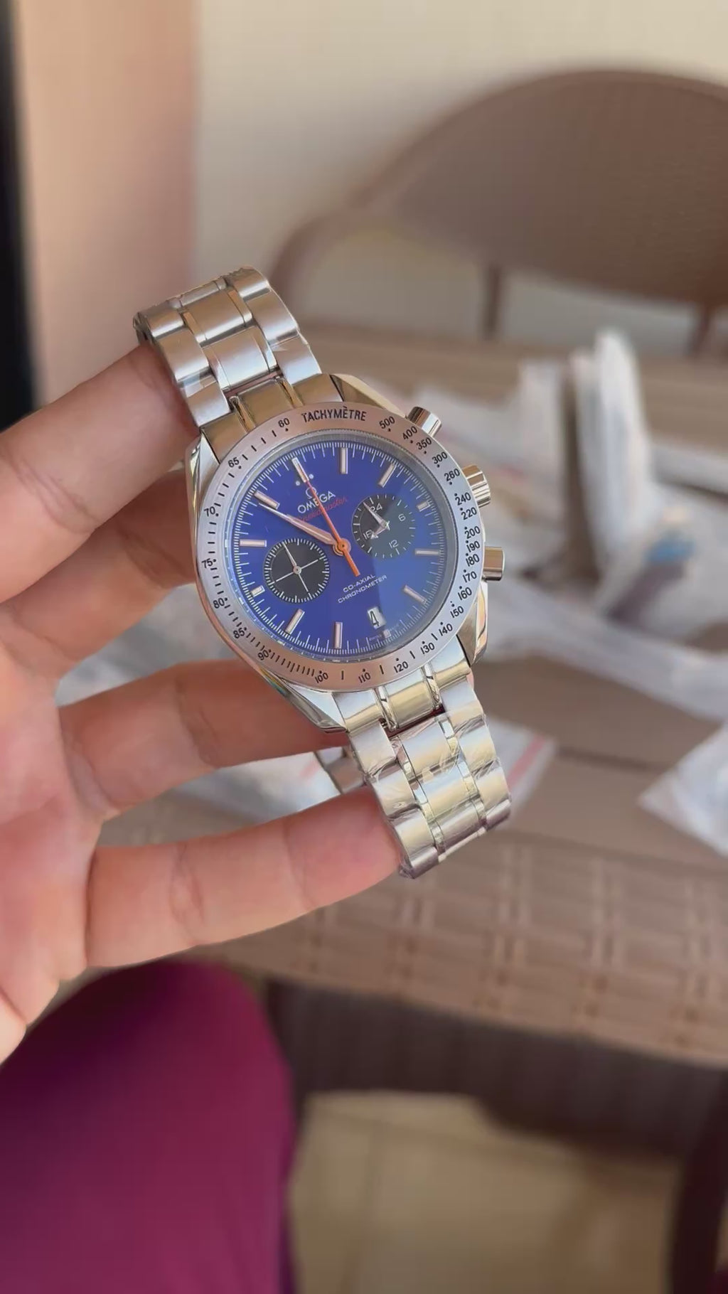 Omega Speedmaster Chronograph Blue Dial